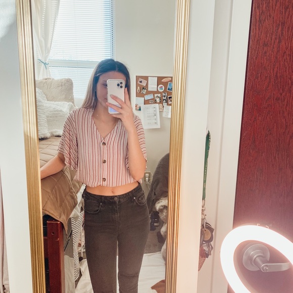 striped button up - Picture 2 of 4